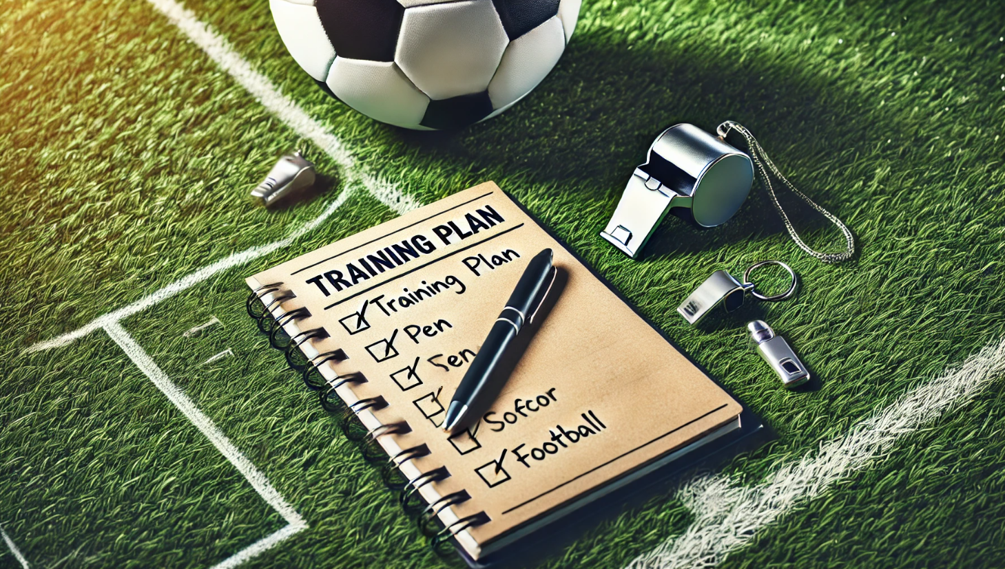 Außenpool mit mehreren Schwimmbahnen, bunten Leinen und Meerblick im Hintergrund.